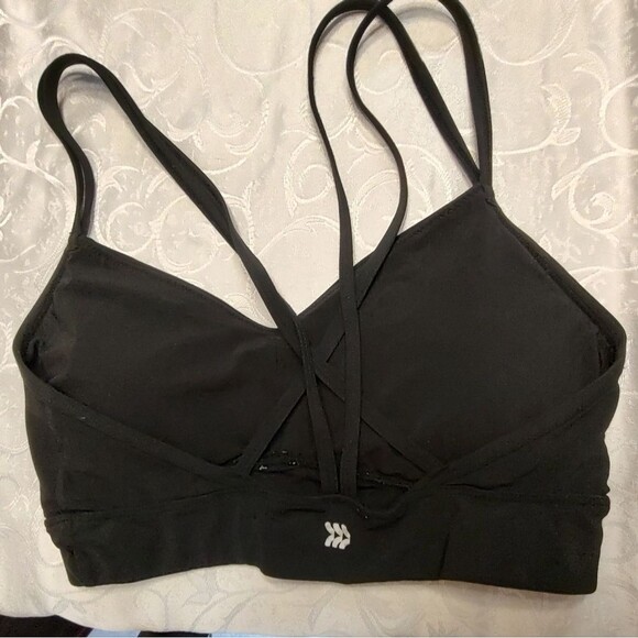 Target Black Women's All In Motion Strappy Bralette Size Medium EUC - Picture 2 of 4